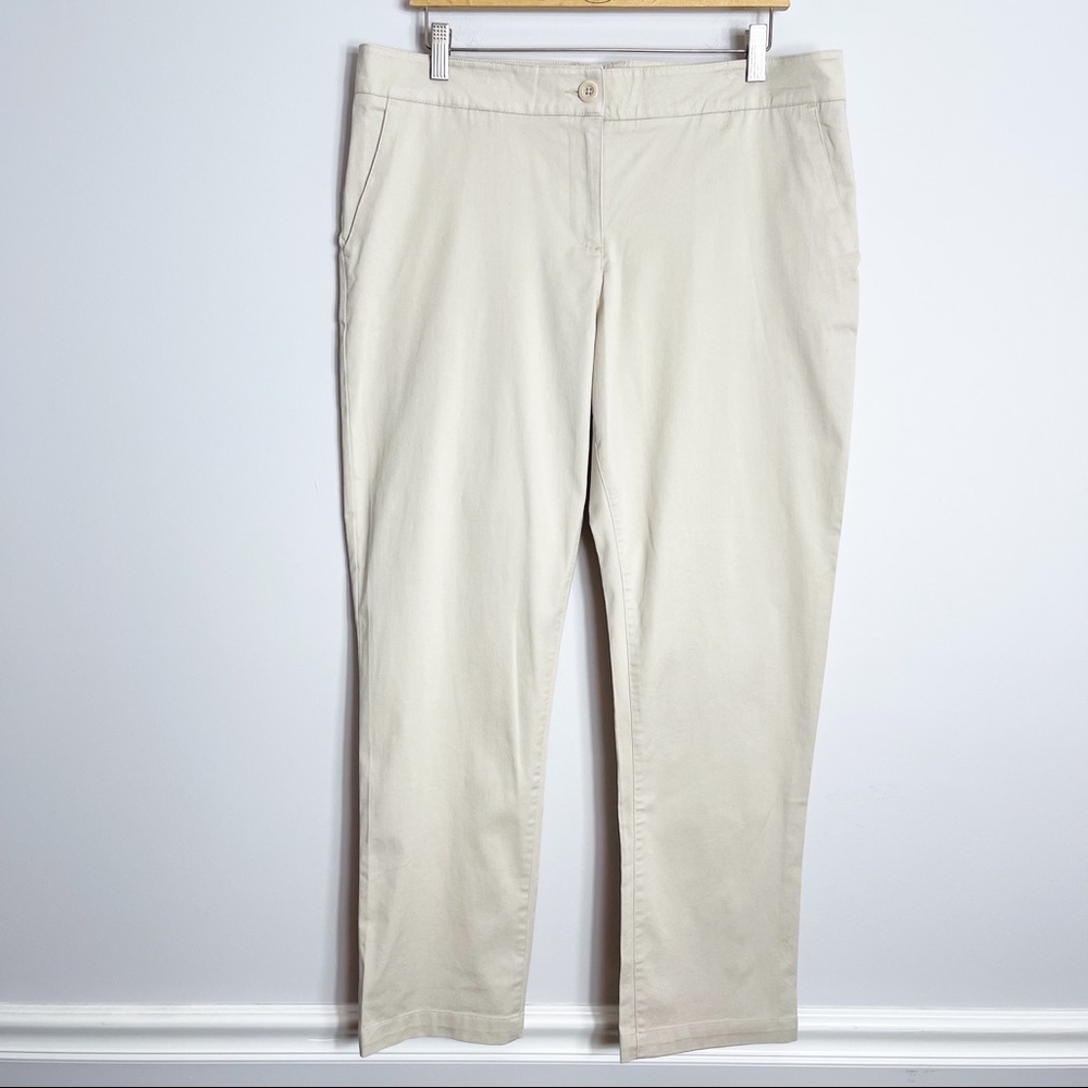 Nautica Khaki Straight Leg Ankle Pants